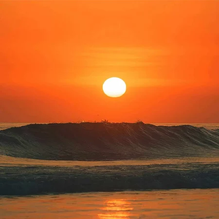 Photo of sunset over the sea